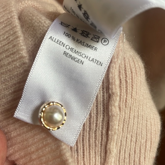 Nanette Lepore Cashmere Sweater Scallop Mock Neck - Sz Large - Picture 5 of 8